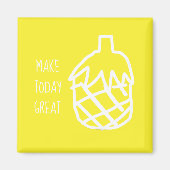 Geel anananas modern eenvoudig ontwerp magneet (Voorkant)