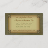 Geel Antiek Roos Visitekaartje (Achterkant)