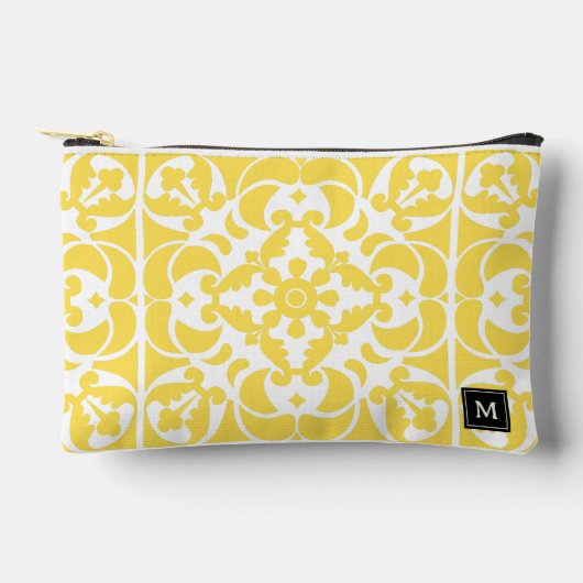 Geel Azulejos Portugees Spaans Mediterraan Etui (Voorkant)