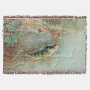 Geel Baars door S.A. Kilbourne, Vintage Vis Deken