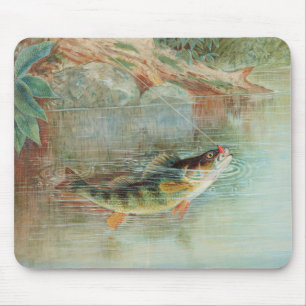 Geel Baars door S.A. Kilbourne, Vintage Vis Muismat
