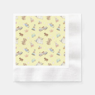 Geel Baby shower Speelgoed Coin Cocktail Servet
