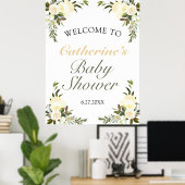  geel Baby shower Welkom Poster (Thuiskantoor)