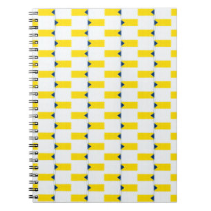 Geel baksteen Abstract Patroon Notitieboek