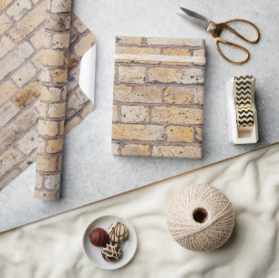  geel bakstenen ontwerp cadeaupapier