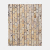 geel bakstenen ontwerp fleece deken (Voorkant)