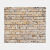 geel bakstenen ontwerp fleece deken (Voorkant (Horizontaal))