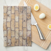 geel bakstenen ontwerp theedoek (Quarter Fold)