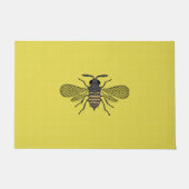 Geel bee Decor Honeybee Grafisch Polkadot Deurmat (Voorkant)