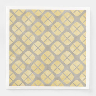 Geel beige, Taupe Mid Century Modern Pattern Servet