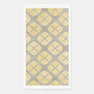 Geel beige, Taupe Mid Century Modern Pattern Servet