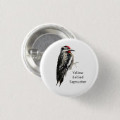 Geel-Bellied Sapsucker Ronde Button 3,2 Cm (Voorkant /achterkant)