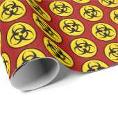 Geel biogevaarsymbool, ompakken, papier (Rol Hoek)