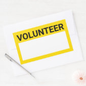 Geel blanco vrijwilliger rechthoekige sticker (Envelop)