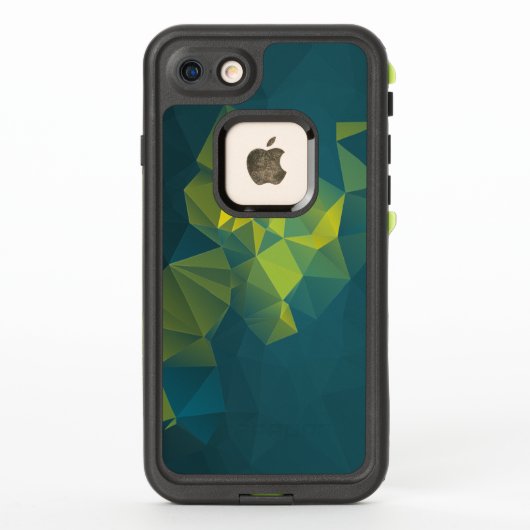 Geel blauw Abstract piramide Patroon (Achterkant)