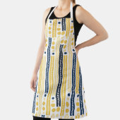 Geel & Blauw Abstract Schort (Insitu)