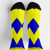 Geel Blauw Art Deco Design Sokken (Top)