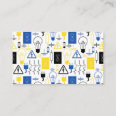 Geel blauw elektrisch Visitekaartje (Achterkant)