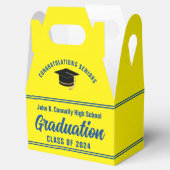 Geel Blauw Gefeliciteerd 2025 Afstudeerfeest Bedankdoosjes (Geopend)
