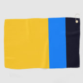 Geel blauw golfhanddoek (Horizontaal)