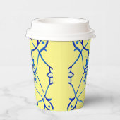 Geel & Blauw Mediterraan Papieren Bekers (Rechts)