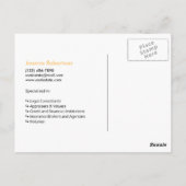 Geel blauw Net verkocht onroerend goed advertentie Briefkaart (Achterkant)