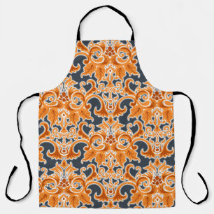 Geel blauw Ornament Naadloze achtergrondpatternab Schort