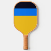 Geel blauw pickleball paddle (Voorkant)