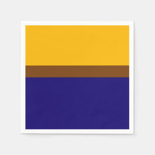 Geel Blauw Plain Kleur Block Design Servet