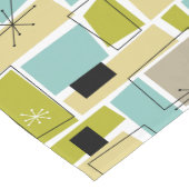 Geel Blauw Retro Squares Starburst midden eeuw Korte Tafelloper (Hoek)