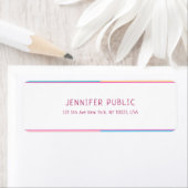 Geel Blauw Roze Groen Kleurrijk Moderne Sjabloon Etiket (Insitu)