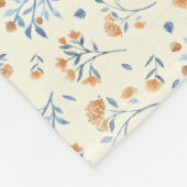 Geel Blauw  Wildbloempatroon Fleece Deken (Hoek)