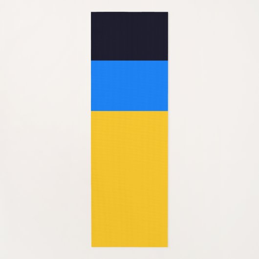 Geel blauw yogamat (Voorkant)