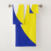 Geel blauw zwart Abstract kunstschoeisel Bad Handdoek (Insitu)