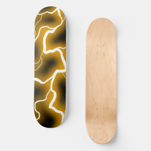 Geel Bliksem Elektriciteit Skateboard