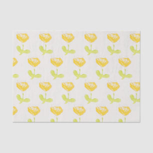Geel Bloem Weefsel Papier