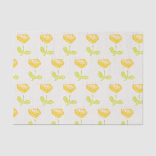 Geel Bloem Weefsel Papier (Voorkant)