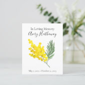 Geel Bloemen Helder Begrafenisprogramma (Staand voorkant)