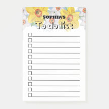 Geel Bloemen Naam checkbox Blank om lijst te doen