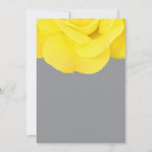 Geel Bloemen Roos Elegant Grijs Grijs 2025 Huwelij Kaart (Achterkant)