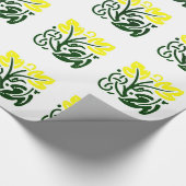 Geel bloemig inpakpapier (Hoek)