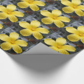Geel bloemkool cadeaupapier (Hoek)