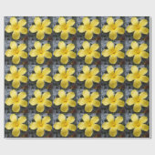 Geel bloemkool cadeaupapier (Vlak)