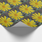 Geel bloemkool cadeaupapier (Hoek)