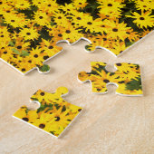 Geel bloemveld van bloemen Garden Bright Sunny Legpuzzel (Zijkant)