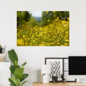 Geel bloemveldPoster Poster (Thuiskantoor)