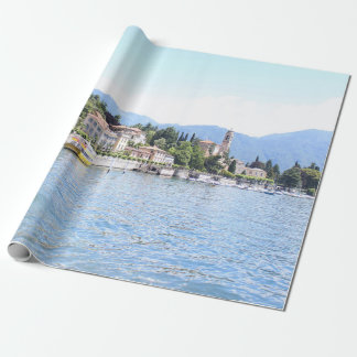 GEEL BOAT GEDOCKEERD NEAIRE BOUW CADEAUPAPIER