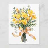 Geel boeket Freesia bloemen Briefkaart (Voorkant)