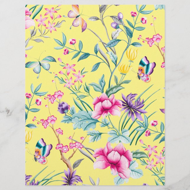 Geel Bohemian Floral Pattern-rapport (Voorkant)