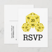 Geel Briefkaart D20-respons op D20-muizen (Voorkant / Achterkant)